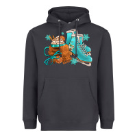 Smoke Winter Ice Skating Boots And Coffee Heavyweight Hoodie - FaDigitalArtStudio
