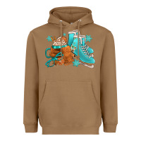 Toasted Coconut Winter Ice Skating Boots And Coffee Heavyweight Hoodie - FaDigitalArtStudio