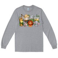 Heather Grey cute baby safari animals coffee cups Long Sleeve Tee - texasbilliewilder