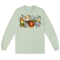 Matcha cute baby safari animals coffee cups Long Sleeve Tee - texasbilliewilder
