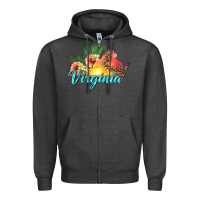 Charcoal Heather summer virginia Zipper Hoodie - texasbilliewilder