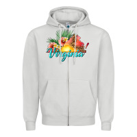 Dove Grey summer virginia Zipper Hoodie - texasbilliewilder
