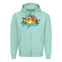 Seafoam summer virginia Zipper Hoodie - texasbilliewilder