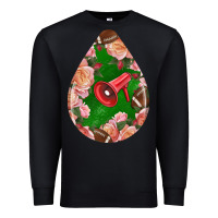 Black american football and western roses teardrop Premium Sweatshirt - BundleAndBundleShop