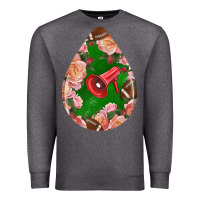 Charcoal Heather american football and western roses teardrop Premium Sweatshirt - BundleAndBundleShop