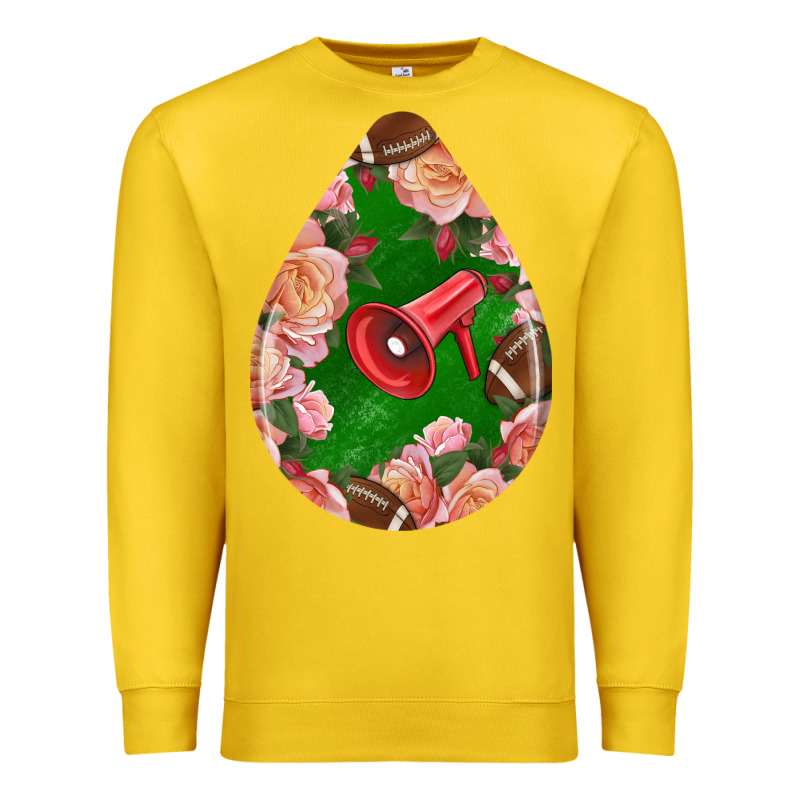 American Football And Western Roses Teardrop Premium Sweatshirt by BundleAndBundleShop | Teevron