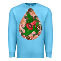 Ocean Blue american football and western roses teardrop Premium Sweatshirt - BundleAndBundleShop