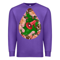 Purple american football and western roses teardrop Premium Sweatshirt - BundleAndBundleShop