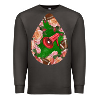 Smoke american football and western roses teardrop Premium Sweatshirt - BundleAndBundleShop