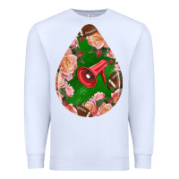 White american football and western roses teardrop Premium Sweatshirt - BundleAndBundleShop