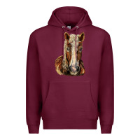 Burgundy Belgian Horse Premium Hoodie - LillyAllenDesigns
