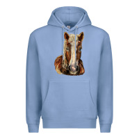 Colony Blue Belgian Horse Premium Hoodie - LillyAllenDesigns