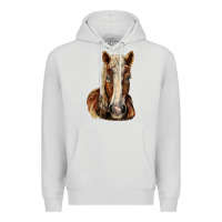 Dove Grey Belgian Horse Premium Hoodie - LillyAllenDesigns