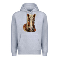 Heather Grey Belgian Horse Premium Hoodie - LillyAllenDesigns