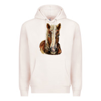 Pale Pink Belgian Horse Premium Hoodie - LillyAllenDesigns