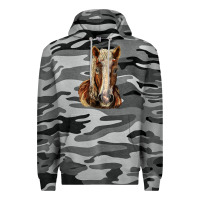 Slate Camo Belgian Horse Premium Hoodie - LillyAllenDesigns