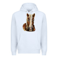 White Belgian Horse Premium Hoodie - LillyAllenDesigns
