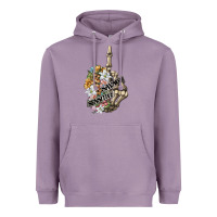 Lavender sensitive savage skeleton middle finger Heavyweight Hoodie - FaDigitalArtStudio
