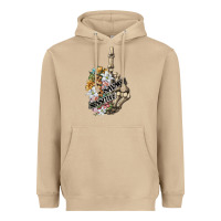 Mushroom sensitive savage skeleton middle finger Heavyweight Hoodie - FaDigitalArtStudio