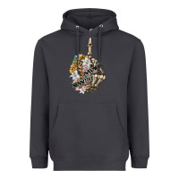 Smoke sensitive savage skeleton middle finger Heavyweight Hoodie - FaDigitalArtStudio