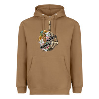 Toasted Coconut sensitive savage skeleton middle finger Heavyweight Hoodie - FaDigitalArtStudio