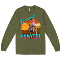 Army Green desert cowgirl Long Sleeve Tee - texasbilliewilder