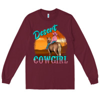 Burgundy desert cowgirl Long Sleeve Tee - texasbilliewilder