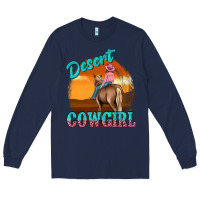 Navy desert cowgirl Long Sleeve Tee - texasbilliewilder