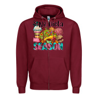 Burgundy no dieta season Zipper Hoodie - Zillion Design Studio