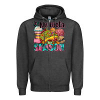 Charcoal Heather no dieta season Zipper Hoodie - Zillion Design Studio