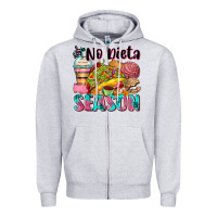 Heather Grey no dieta season Zipper Hoodie - Zillion Design Studio