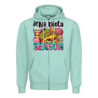 Seafoam no dieta season Zipper Hoodie - Zillion Design Studio