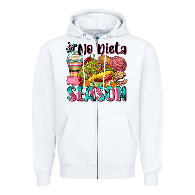 No Dieta Season Zipper Hoodie by Zillion Design Studio | Teevron