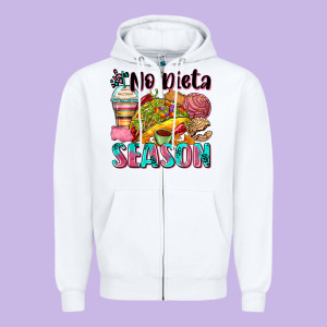 No Dieta Season Zipper Hoodie Designed By Zillion Design Studio