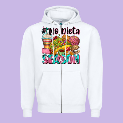 No Dieta Season Zipper Hoodie Designed By Zillion Design Studio