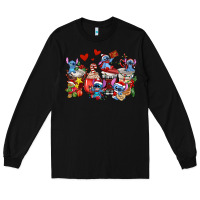 Black christmas stitch coffee cups Long Sleeve Tee - AdoDesignShop