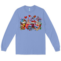 Colony Blue christmas stitch coffee cups Long Sleeve Tee - AdoDesignShop