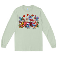Matcha christmas stitch coffee cups Long Sleeve Tee - AdoDesignShop