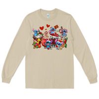 Mushroom christmas stitch coffee cups Long Sleeve Tee - AdoDesignShop