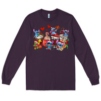 Plum christmas stitch coffee cups Long Sleeve Tee - AdoDesignShop