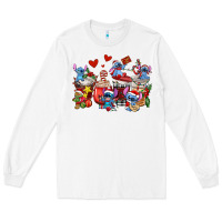 White christmas stitch coffee cups Long Sleeve Tee - AdoDesignShop