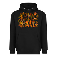 Black hello fall Heavyweight Hoodie - RacoonDesign