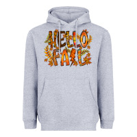 Heather Grey hello fall Heavyweight Hoodie - RacoonDesign