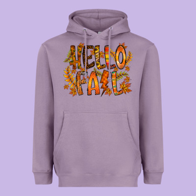 Hello Fall Heavyweight Hoodie Designed By Racoondesign
