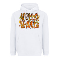 White hello fall Heavyweight Hoodie - RacoonDesign