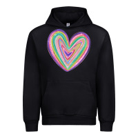 Black valentine's day colorful heart Urban Hoodie - MaliasSmallBusiness