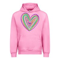 Fuchsia Pink valentine's day colorful heart Urban Hoodie - MaliasSmallBusiness