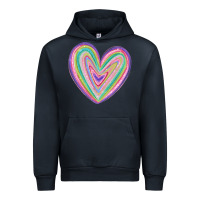 Navy valentine's day colorful heart Urban Hoodie - MaliasSmallBusiness