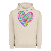 Pigment French Oak valentine's day colorful heart Urban Hoodie - MaliasSmallBusiness