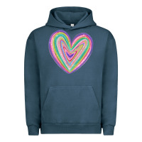 Pigment Midnight Navy valentine's day colorful heart Urban Hoodie - MaliasSmallBusiness